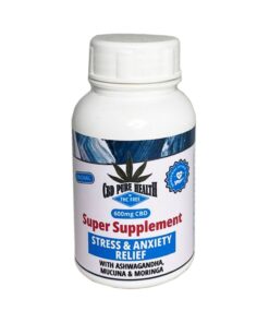 CBD 600mg Stress & Anxiety Relief Supplement with Ashwagandha - 30