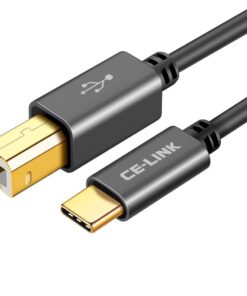 CE-LINK USB 2.0 Type-C to Type-B Square Printing Line 3M