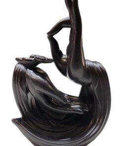 Ceramic Brown Palm Hand Backflow Incense Burner With 20 Incense Cones