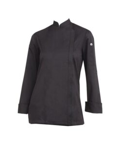 Chef Works Women's Hartford Slim Cut Chef Coat - Black - L
