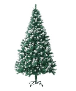 Cherry Frosted Artificial Christmas Tree with Green Tips - 210 cm