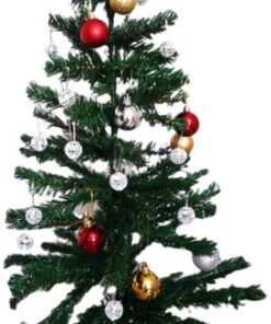 Christmas Tree And Decorations - 90Cm - Green