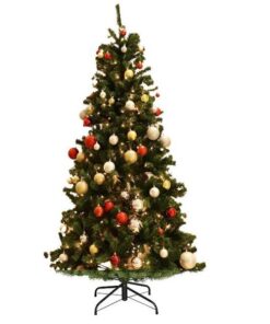 Christmas Tree Set - With Tree, Baubles and Lights 2,1metres