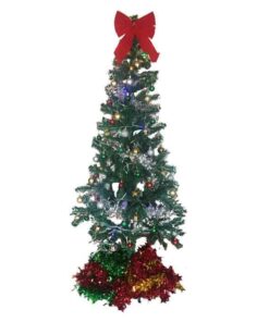 Christmas Tree with Decorations | Lights, Tinsels and Baubles | 1.5m