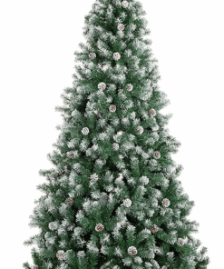 Christmas Tree with White Tips and Pine Cone 1.8m
