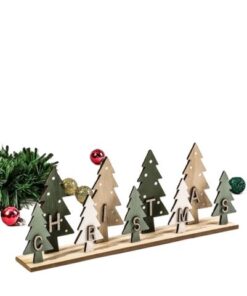 Christmas Tree Wooden Sign, 34x14cm