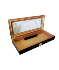 Cigar Humidor Glass Top for 25 Cigars