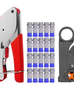 Coax Cable Stripper & Compression Tool Kit