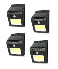 COB Solar Power Motion Sensor Wall Light ( Pack 4 )