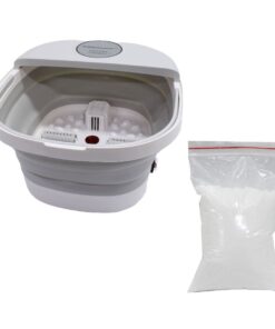 Collapsible Foot Spa Massager - 6Lt Foldable Foot Bath & 500gr Epsom Salt
