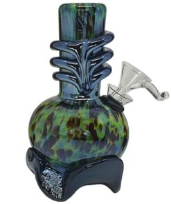 Colour Glass Bong Green and Brown Mix Bg618