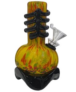 Colour Glass Bong Yellow and Red Mix Bg618
