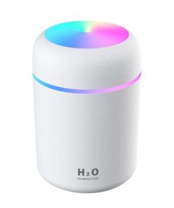 Colourful Ultrasonic Aroma USB Humidifier Portable Essential Oil Diffuser - White