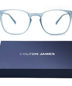 Colton James Unisex Blue Light Blocking Glasses - Reading Glass Version - Matte Blue - +2.00