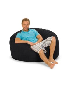 Comfyzak 100cm Beanbag - Gunmetal Grey Suede
