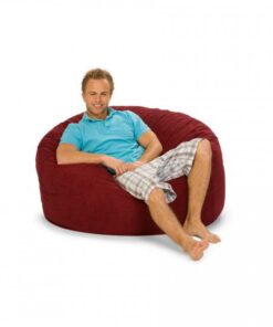 Comfyzak 100cm Beanbag - Maroon Suede