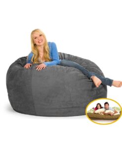 Comfyzak 120cm Beanbag - Grey Suede
