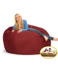 Comfyzak 120cm Beanbag - Venetian Red Suede