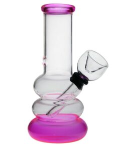 Compact Glass Bong - bg025 - Pink