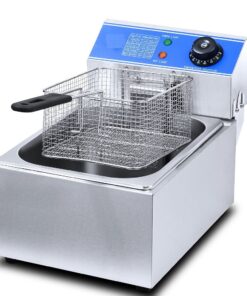 Conic 6L Stainless Steel Electric Deep Fryer with Lid