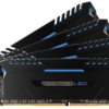Corsair Vengeance Blue LED - Black Heatsink, 8GB x4 Dual Memory Kit DDR4-3000