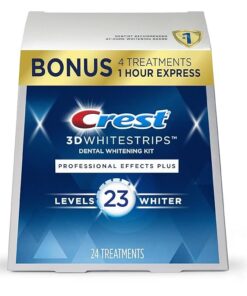Crest 3D Whitestrips, Teeth Whitening Strip Kit Levels 23 Whiter, 48 strips