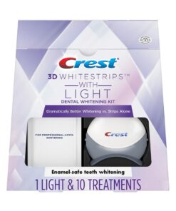 Crest 3D Whitestrips with Light, Teeth Whitening Strip Kit, 20 Strips