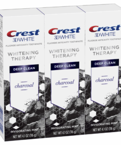 Crest Charcoal 3D White Toothpaste, Whitening Therapy  Pack of 3 (116g)