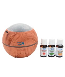 Crystal Aire Night Light Aroma Diffuser w/ 3 x 10ml New Essential Oils