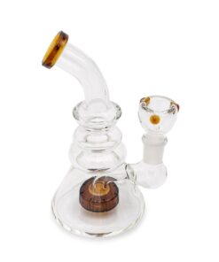 Crystal Shower Percolator Bong - Brown