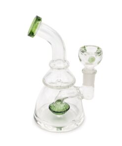 Crystal Shower Percolator Bong - Green