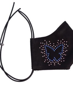 Crystalize Butterfly Scatter 3 Ply reusable mask with Swarovski Crystals