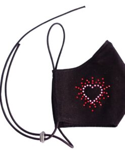 Crystalize Eternal Heart 3 Ply Reusable Mask with Swarovski Crystals