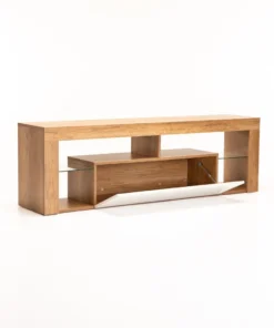BARI 160cm 1 DOOR TV UNIT - Wild Oak/White