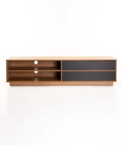 CENTO 180cm 2 DRAWER TV UNIT - Wild Oak/Black