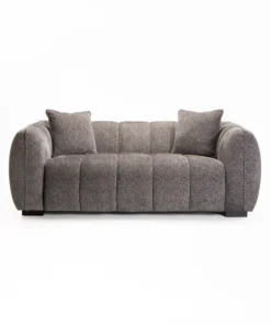 CHLOE FABRIC 2 SEATER COUCH - Grey