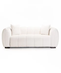 CHLOE FABRIC 2 SEATER COUCH - Oatmeal