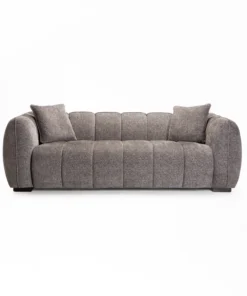 CHLOE FABRIC 3 SEATER COUCH - Grey