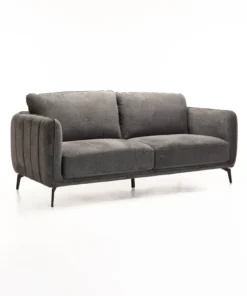 LINA FABRIC 3 SEATER COUCH - Grey