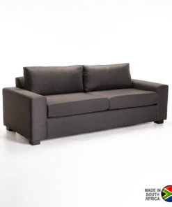 MATEO FABRIC 3 SEATER COUCH - Dark Grey