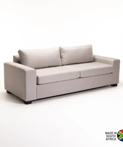 MATEO FABRIC 3 SEATER COUCH - Platinum