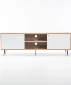 MONZA 2 DOOR TV UNIT - Oak/White