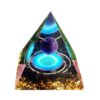 Decor Crystal Pyramid Chakra Meditation Ornament - 5cm - Autumn