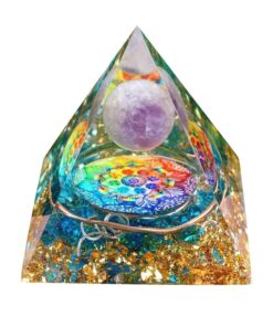 Decor Crystal Pyramid Chakra Meditation Ornament - 5cm - summer