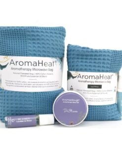 DeStress AromaHeat Set : Heat Bag, Eye Pillow, 2 x AromaRoll & 1 Aromadough