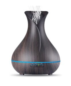 DH - RGB Vase Shape Essential Oil Diffuser and Humidifier - Dark Wood