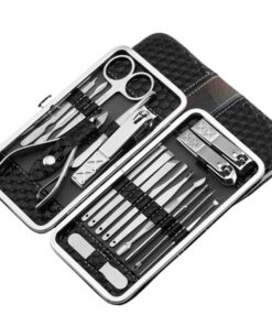 DHAO-Nail Clippers Set 18 Piece Stainless Manicure Pedicure Kit Nail Tools