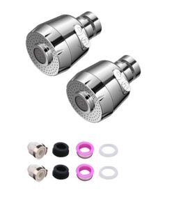 Dhao - Sprayer Turbo 360-Degree Rotary Duplex Faucet Watersaving Device Short
