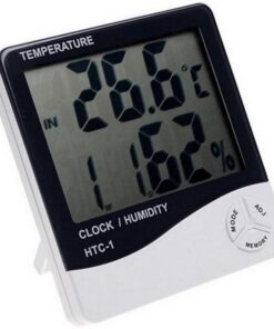 Digital LCD Temperature Thermometer Humidity Meter Clock