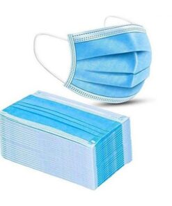 Disposable Face Masks 3Ply Protective Safety Masks in Bag - 50 Masks